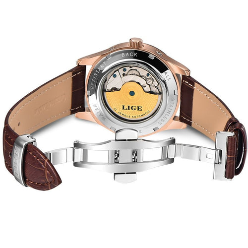Montre Automatique LIGE Phase de Lune – Homme - Ejalahshop