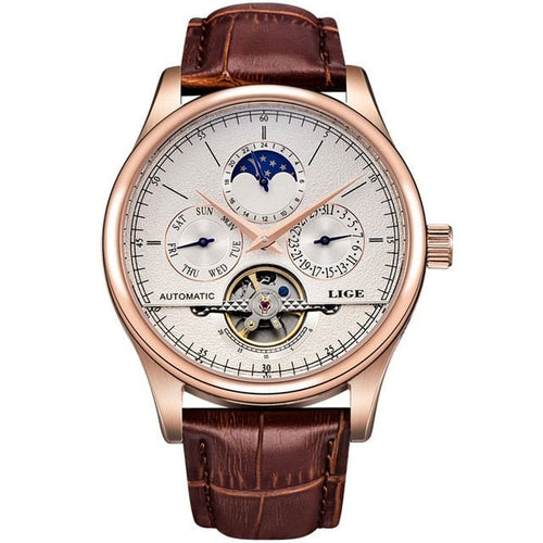 Montre Automatique LIGE Phase de Lune – Homme - Ejalahshop