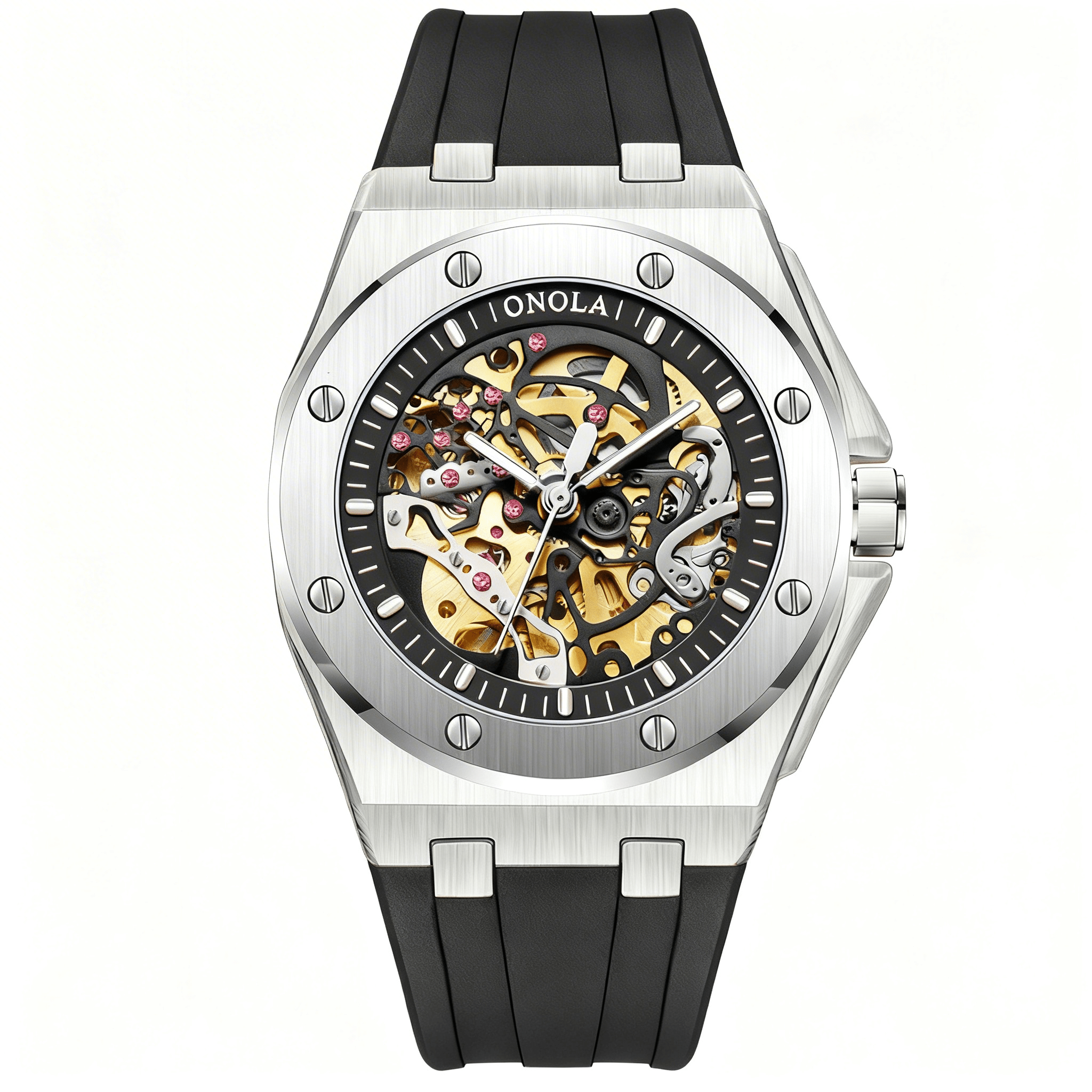 Montre Homme Automatique – Style Sport Moderne en Silicone - Ejalahshop