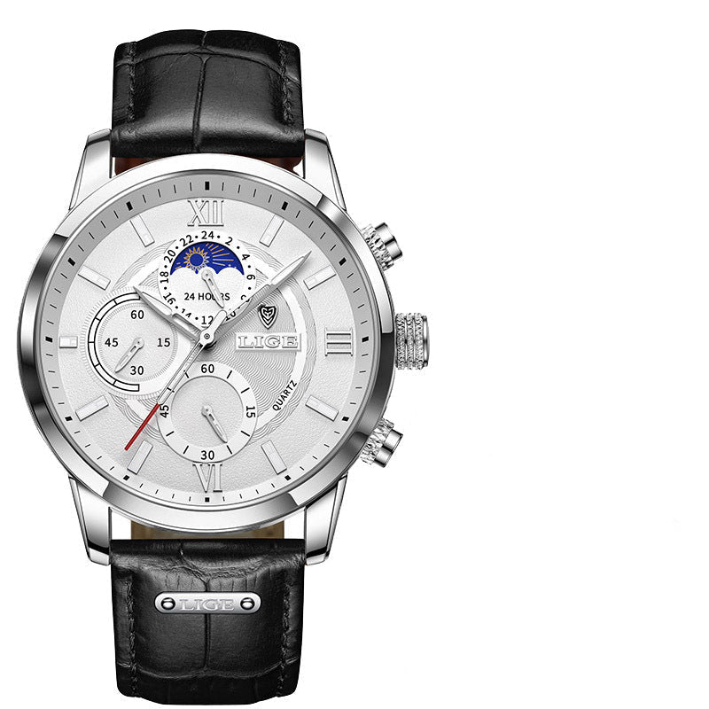 Montre Quartz LIGE Chronographe – Homme - Ejalahshop