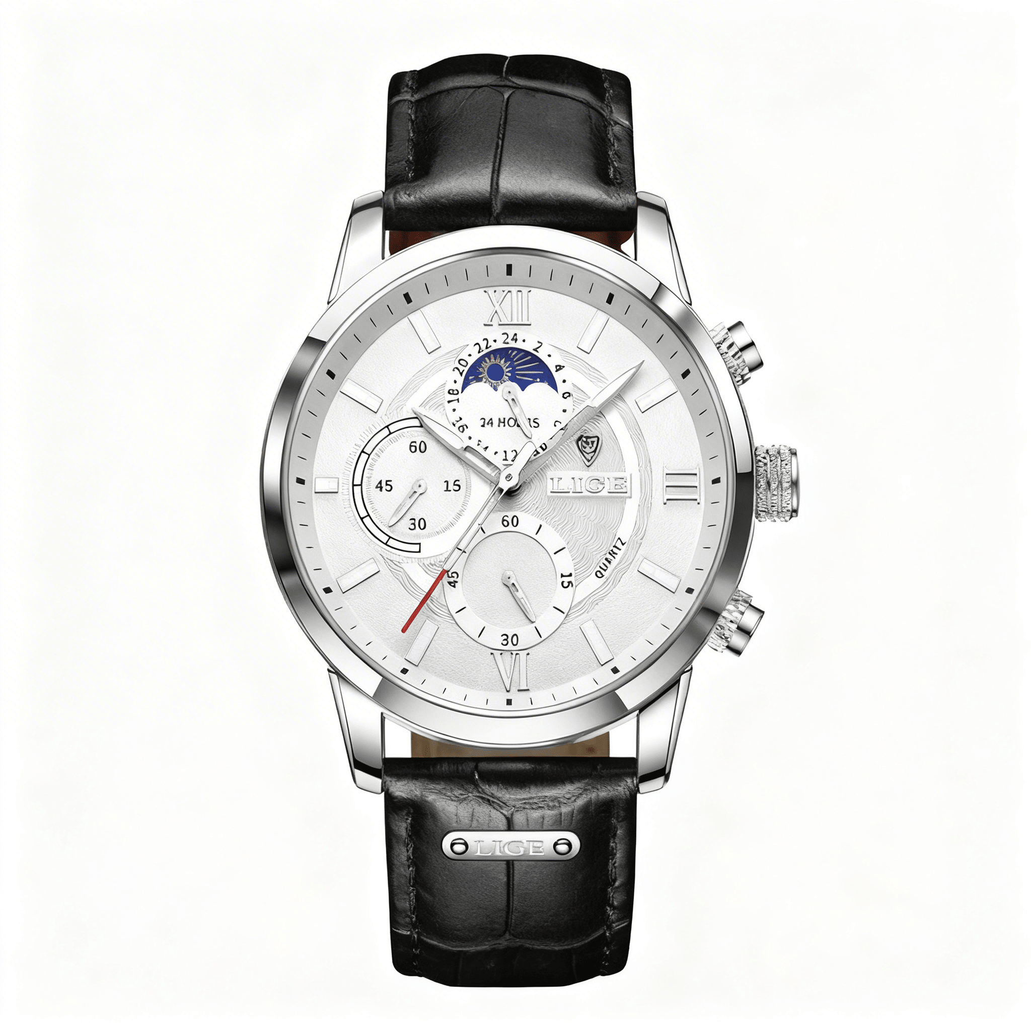 Montre Quartz LIGE Chronographe – Homme - Ejalahshop