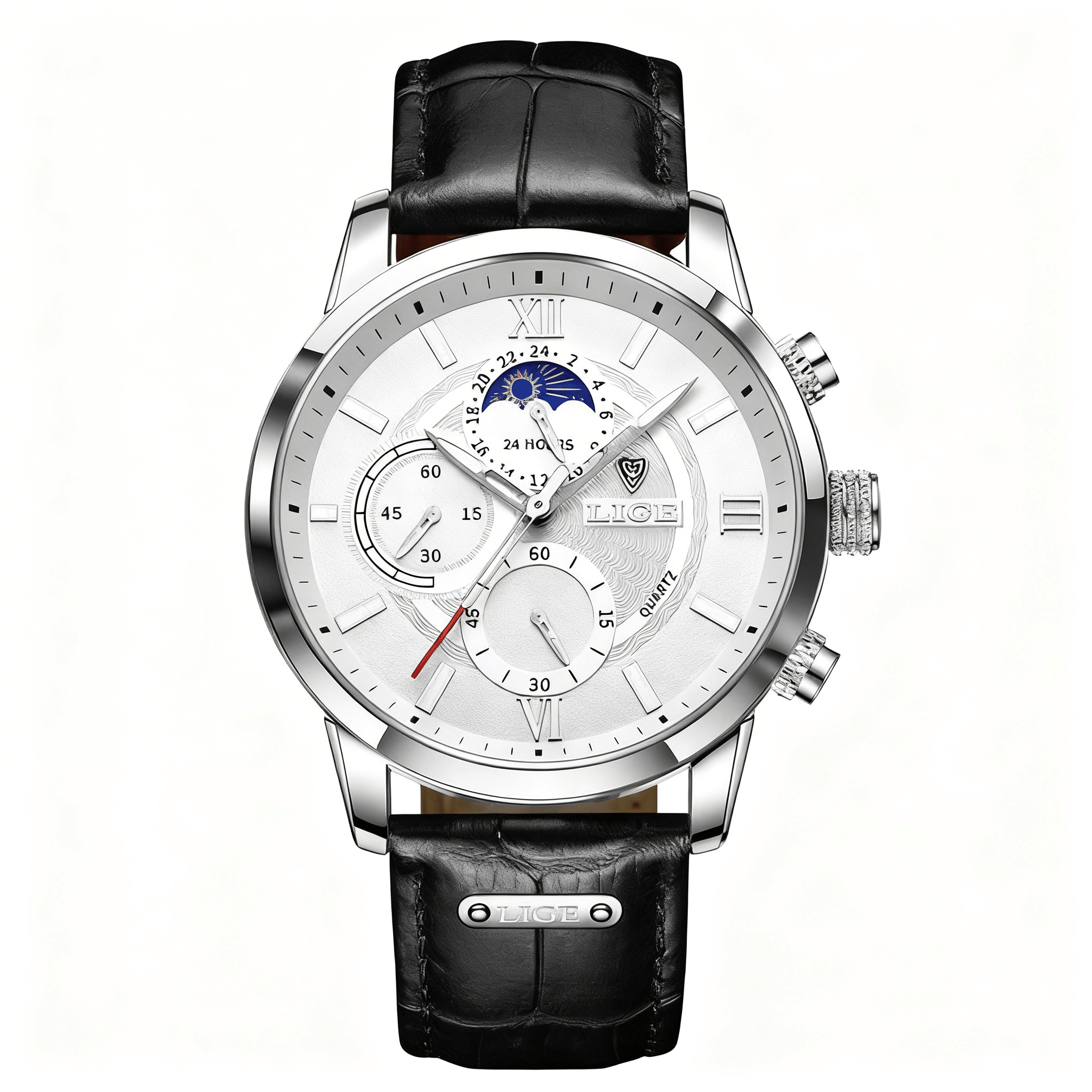 Montre Quartz LIGE Chronographe – Homme - Ejalahshop