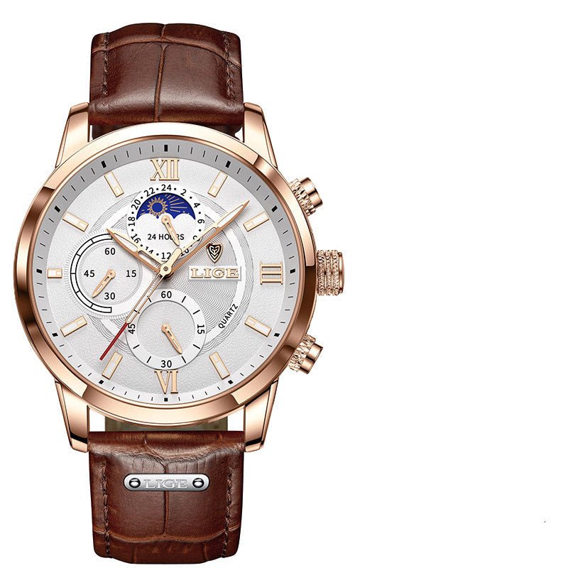 Montre Quartz LIGE Chronographe – Homme - Ejalahshop