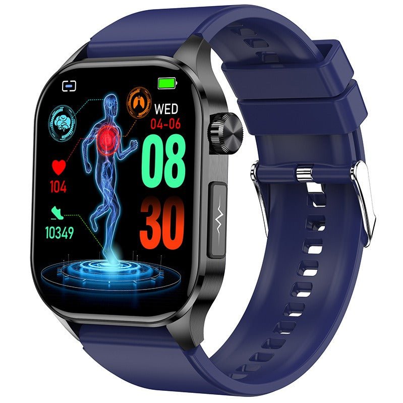 New ET580 smartwatch ECG blood glucose uric acid blood lipids body temperature men's photo and phone call watch - Ejalahshop
