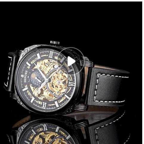 SENORS Sun Moon Star Wine Barrel Super Luminous Automatic Mechanical Watch Manufacturer Spot SN217 - Ejalahshop
