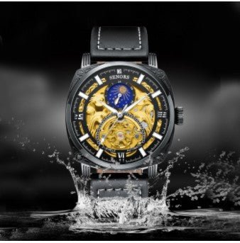 SENORS Sun Moon Star Wine Barrel Super Luminous Automatic Mechanical Watch Manufacturer Spot SN217 - Ejalahshop