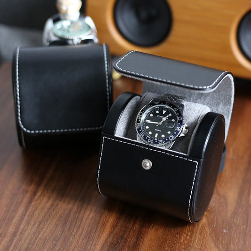 Watch Box Single Portable Watch Box High - End Storage Box Single Watch Drop - Proof Watch Packaging Mechanical Watch Bag Portable - Ejalahshop